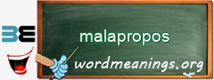 WordMeaning blackboard for malapropos